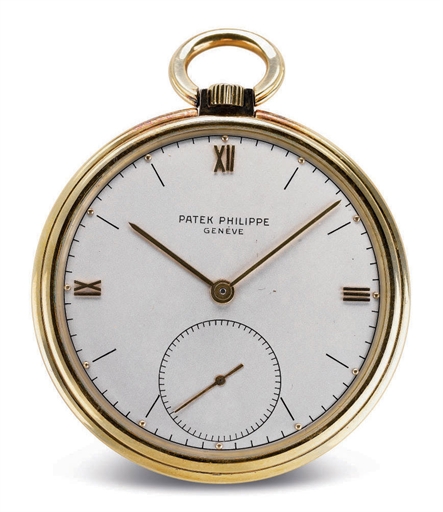 PATEK PHILIPPE. AN 18K GOLD OPENFACE KEYLESS LEVER DRESS WATCH