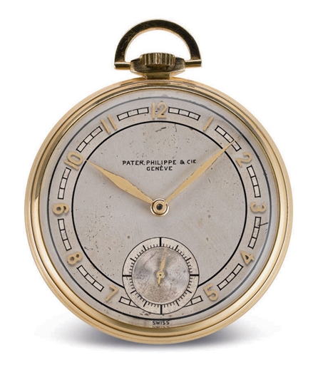 PATEK PHILIPPE. AN 18K GOLD OPENFACE KEYLESS LEVER DRESS WATCH WITH TWO-TONE DIAL