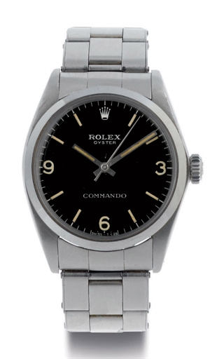 ROLEX. A RARE STAINLESS STEEL WRISTWATCH WITH CENTER SECONDS AND BRACELET