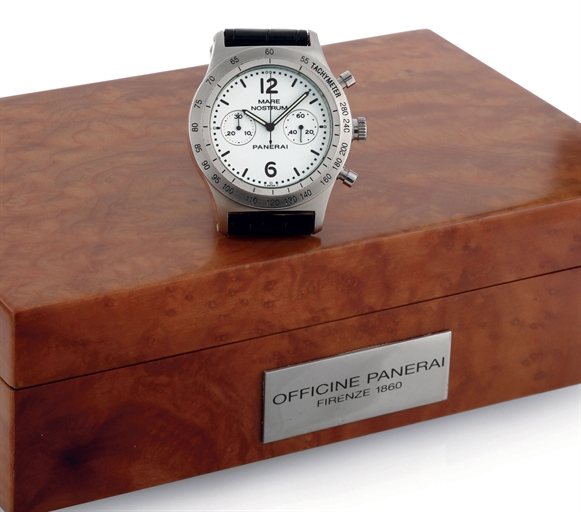 PANERAI. A STAINLESS STEEL CUSHION AUTOMATIC CHRONOGRAPH DIVER'S WRISTWATCH