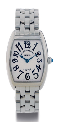 FRANCK MULLER. A LADY'S STAINLESS STEEL WRISTWATCH WITH BRACELET