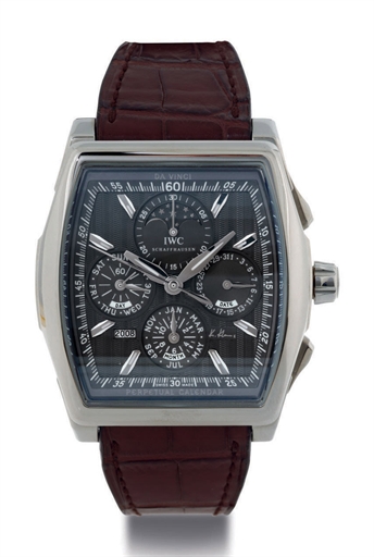 IWC. A FINE LIMITED EDITION 18K WHITE GOLD AUTOMATIC PERPETUAL CALENDAR CHRONOGRAPH WRISTWATCH WITH MOON PHASES