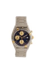 A STAINLESS STEEL WATER-RESISTANT AUTOMATIC CHRONOGRAPH WRISTWATCH WITH DATE, BY BREITLING