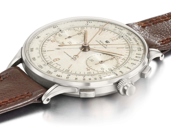 Rolex. An extraordinarily rare, oversized stainless steel split seconds chronograph wristwatch