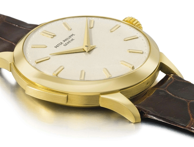 Patek Philippe. A very fine and rare 18K gold minute repeating wristwatch