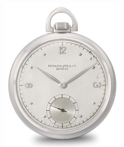 Patek Philippe. A stainless steel openface keyless lever dress watch