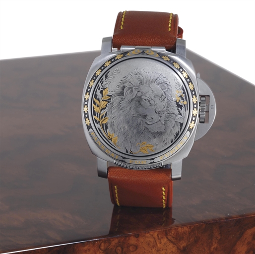 PANERAI. A FINE LIMITED EDITION STAINLESS STEEL AUTOMATIC WRISTWATCH WITH CONCEALED DIAL AND DATE