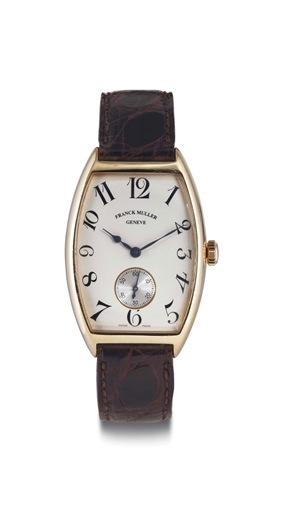 FRANCK MULLER. AN 18K GOLD WRISTWATCH