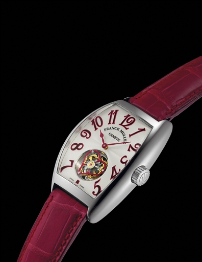 FRANCK MULLER. A FINE STAINLESS STEEL TONNEAU-SHAPED TOURBILLON WRISTWATCH
