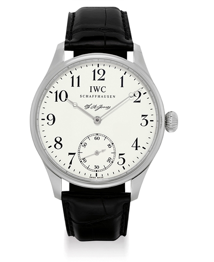 IWC. A FINE AND RARE OVERSIZED PLATINUM LIMITED EDITION WRISTWATCH