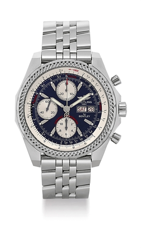 BREITLING. A STAINLESS STEEL SPECIAL EDITION AUTOMATIC CHRONOGRAPH WRISTWATCH WITH DAY, DATE AND BRACELET