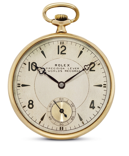 ROLEX. AN 18K GOLD OPENFACE KEYLESS LEVER DRESS WATCH