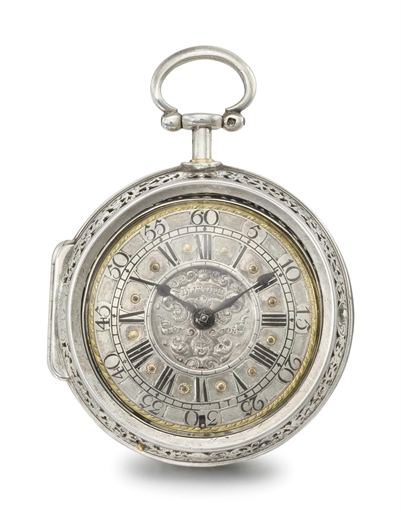 Blundell. A fine silver openface pair case quarter repeating verge watch