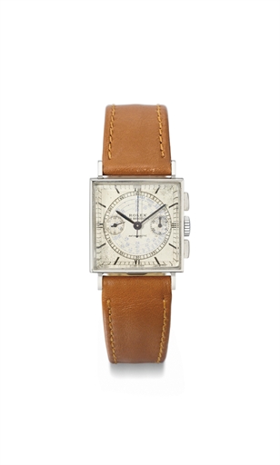 Rolex. A very fine and extremely rare stainless steel square chronograph wristwatch
