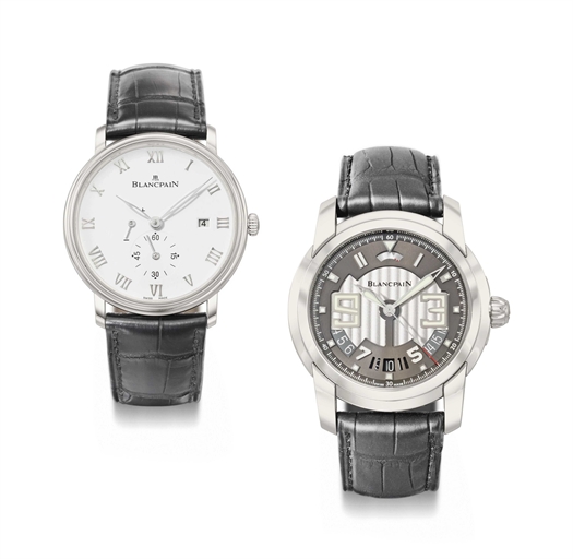Blancpain, A lot of two stainless steel wristwatches