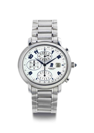 Audemars Piguet. A Stainless Steel Automatic Chronograph Wristwatch With Date And Bracelet