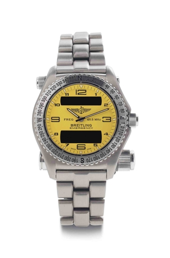 Breitling. A Titanium Multifunctional Pilots Wristwatch With 121.5MHz Frequency Emergency Transmitter And Bracelet