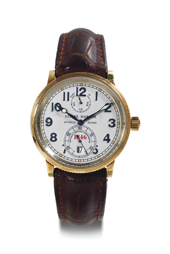 Ulysse Nardin. An 18k Gold Automatic Wristwatch With Date And Up-Down Indication