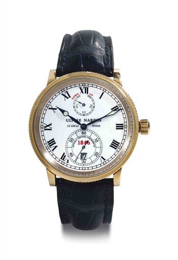 Ulysse Nardin. An 18k Pink Gold Automatic Wristwatch With Date And Up-Down Indication