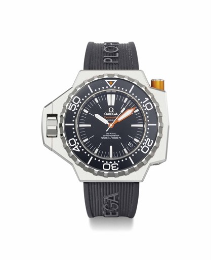 Omega. A large stainless steel automatic diver's wristwatch with sweep centre seconds and date