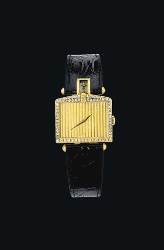 A diamond-set 18ct. gold Rolls Royce wristwatch, by Corum