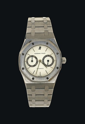 A stainless steel, automatic day date wristwatch, by Audemars Piguet