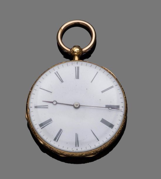 105. Montre de poche à clef à remontage par…