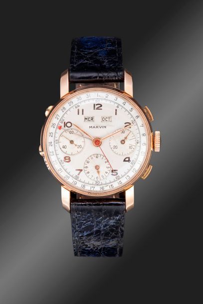 228. MARVIN. Montre Marvin chronographe triple…