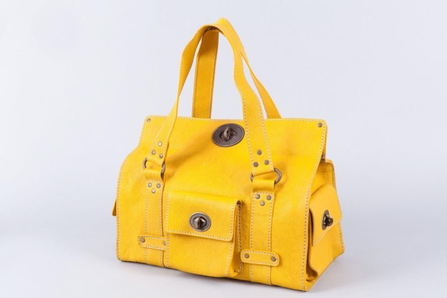 KENZO;Sac weekend 40cm en cuir moutarde…