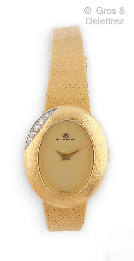 BUCHERER - Bracelet-montre de dame en or... - Lot 123 - Gros Delettrez