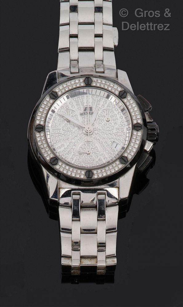 MEYERS - «Ladydiamond» - Montre chronographe... - Lot 298 - Gros Delettrez