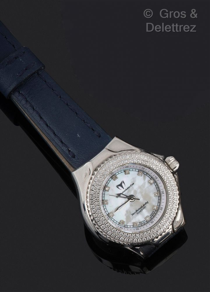 TECHNO MARINE - Montre de poignet en acier,... - Lot 300 - Gros Delettrez