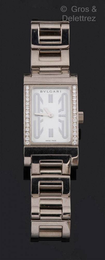 BULGARI - « Rettangolo » - Bracelet-montre... - Lot 307 - Gros Delettrez