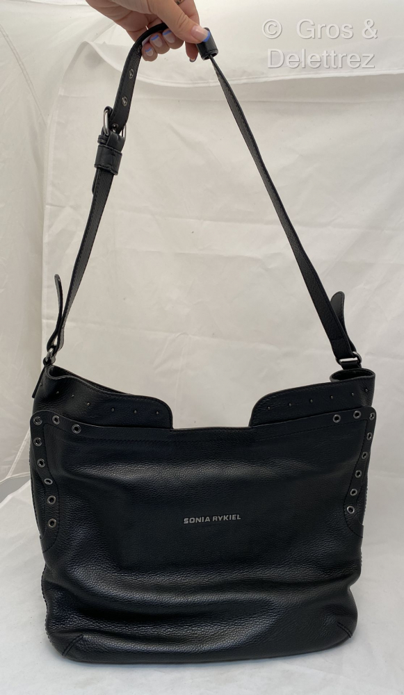 SONIA RYKIEL Sac cabas 36 cm en cuir grainé... - Lot 171 - Gros Delettrez