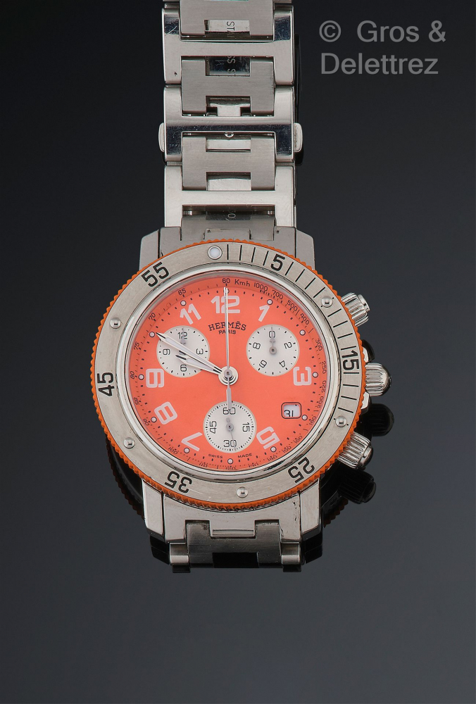 HERMES « Clipper chronographe » réf. CL2.916