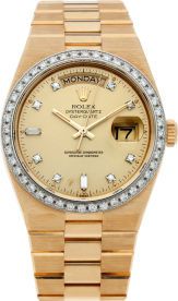 No Shipping into the U.S. - Rolex Gold Ref. 19048 Oysterquartz.Day-Date Wristwatch, circa 1980....