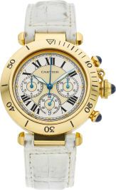 Cartier Ref. 2111/1 Gold Automatic Pasha Chronograph....