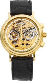 Vacheron Constantin Rare Very Fine Ref. 47102 Gold Patrimony.Squelette Chronograph....