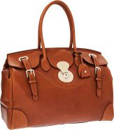 Ralph Lauren Tan Leather Ricky Bag with Gold Hardware....