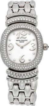 Patek Philippe Ref. 4831/11 Lady's White Gold, Diamond.Mother-of-Pearl Wristwatch....