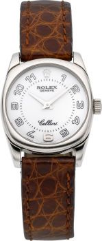 Rolex Ref. 6229 Lady's White Gold Cellini, Box Papers....