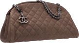 Chanel Bronze Quilted Caviar Leather Mademoiselle Shoulder Bag.