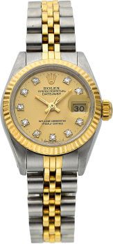 Rolex Ref. 69000 Lady's Two Tone Diamond Dial Datejust, circa 1987....
