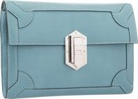 Hermes Ciel Swift Leather Fleche d'Or Bag with Palladium Hardware.