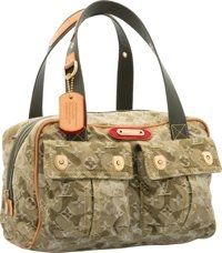Louis Vuitton Limited Edition Green Monogramouflage Denim Jasmine.Bag by Takashi Murakami.