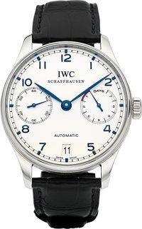 IWC Ref. 5001 Very Fine Portuguese Automatic 7 Days Steel.Wristwatch....