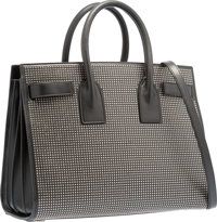 Saint Laurent Black Leather Mini Studs Sac du Jour Bag with Silver.Hardware. Excellent Condition. 12.5 Width x 9.5.H...