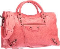 Balenciaga Framboise Pink Lambskin Leather Classic City Bag..Excellent Condition. 15 Width x 9.5 Height x 5.5.Depth...