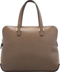 Hermes Vert Olive Calf Box Leather Escapade Bag with Gold Hardware..E Square, 2001. Good to Very Good Condition. 12 Width...