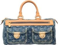 Louis Vuitton Monogram Denim Neo Speedy Bag. Very Good.Condition. 12 Width x 6 Height x 6 Depth....